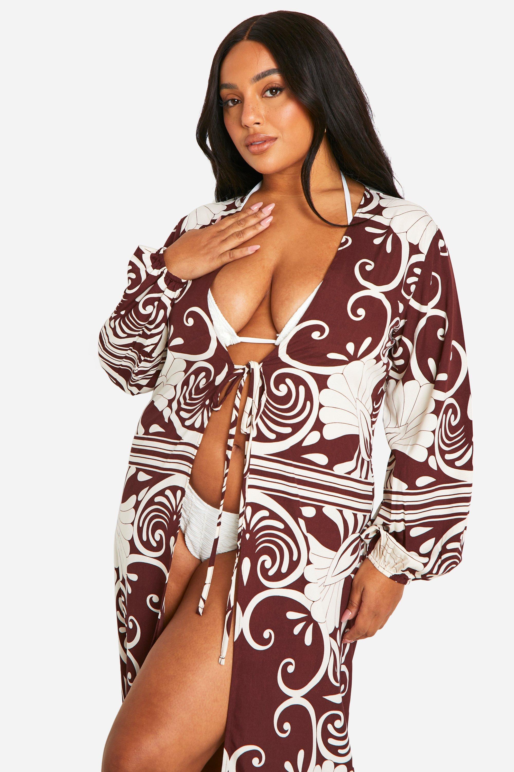 Beach cover ups boohoo on sale